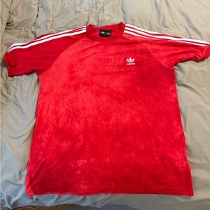 Adidas Men's Red Tie-Dye Short Sleeve Tee